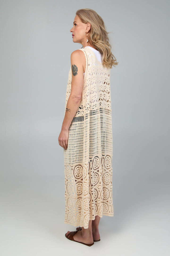 Lace Open Woven Cover Up