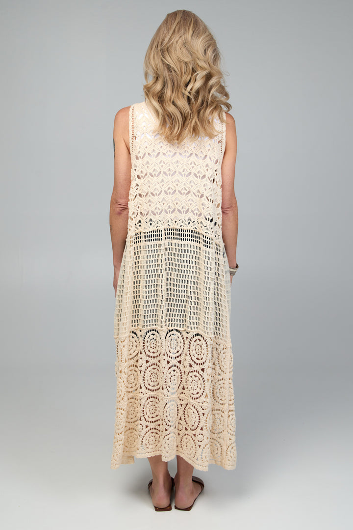 Lace Open Woven Cover Up