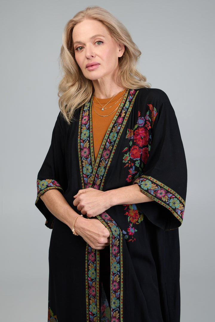 Long Floral Kimono Cover
