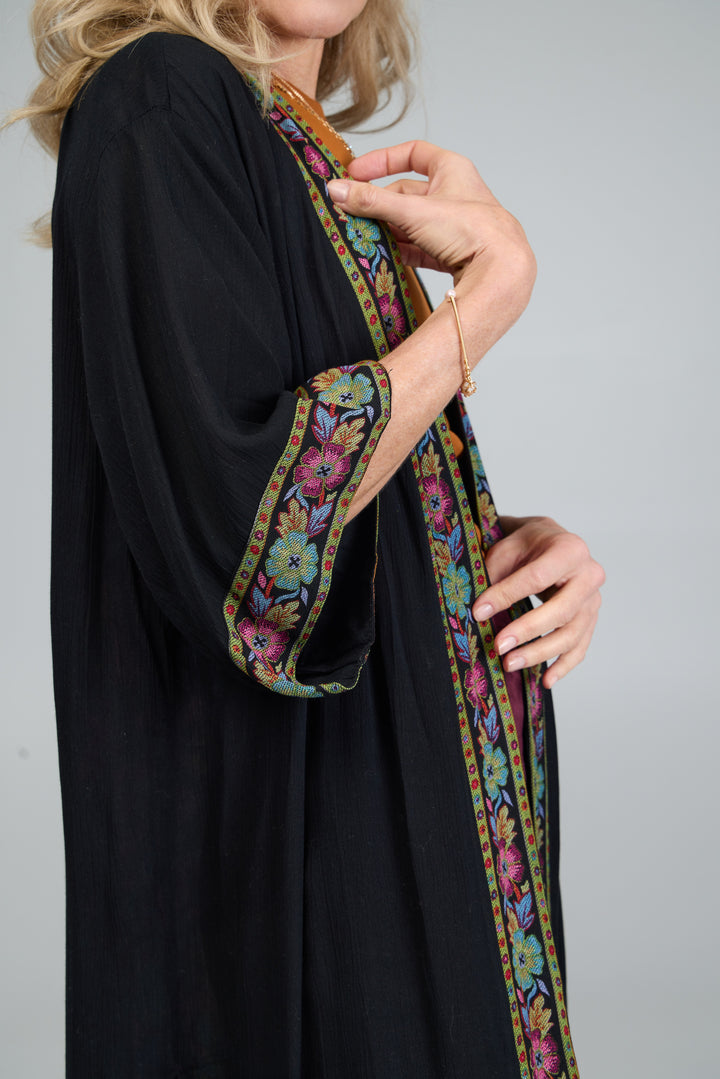 Long Floral Kimono Cover