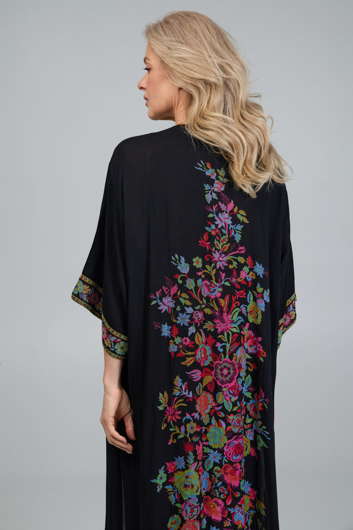 Long Floral Kimono Cover