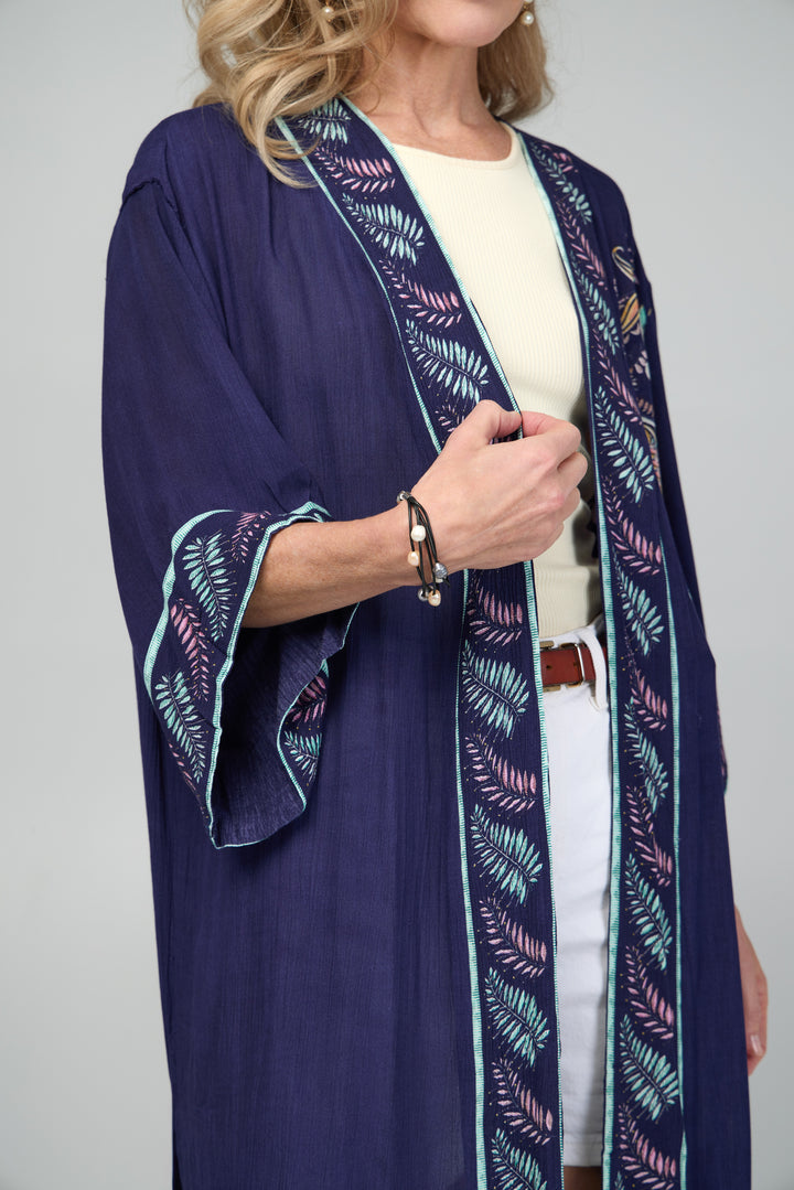 Flowy Paisley Kimono Long