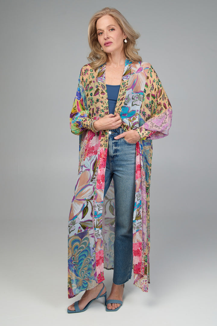 Spring Floral Patchwork Kimono