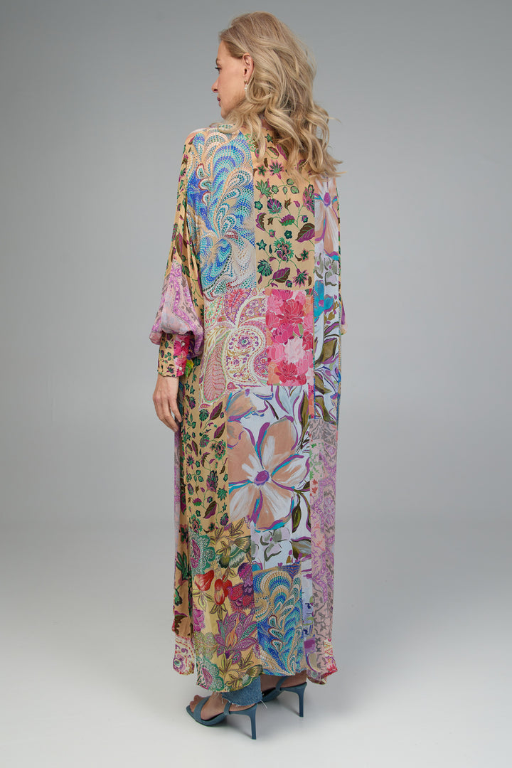 Spring Floral Patchwork Kimono