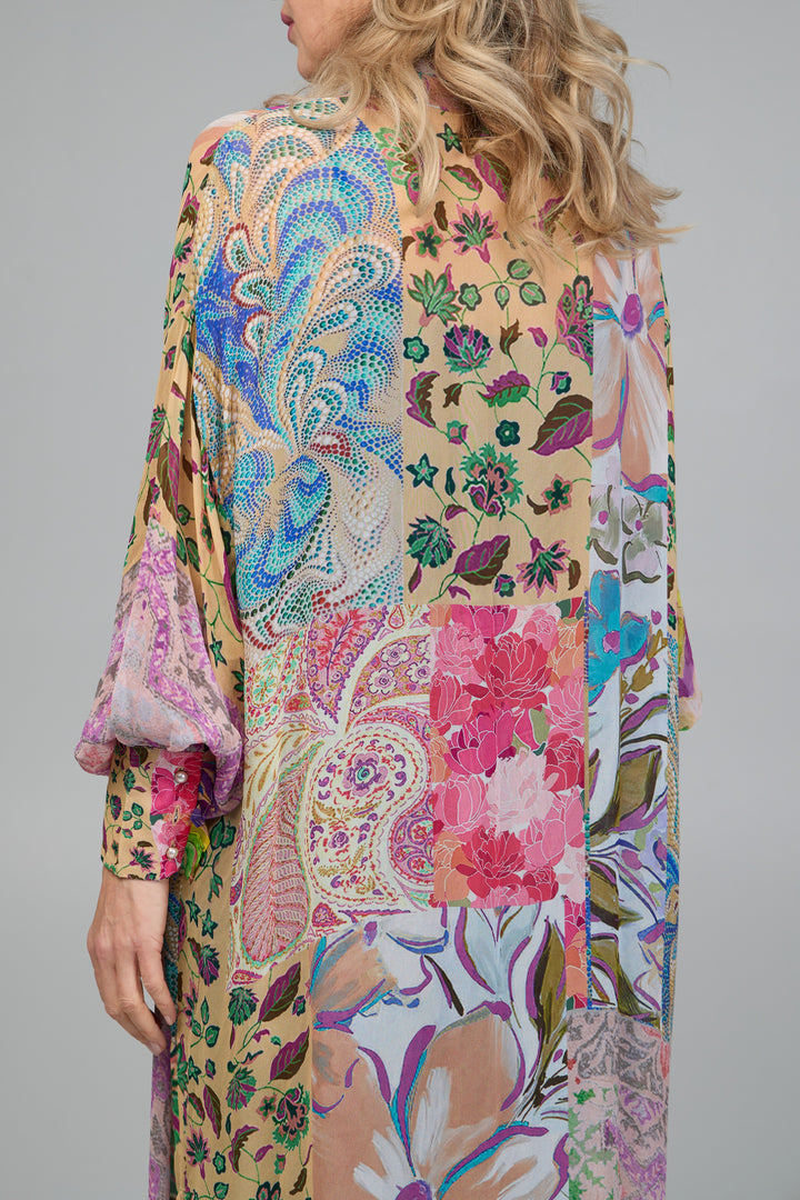 Spring Floral Patchwork Kimono