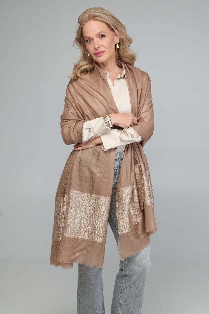 Simply Embellished Cashmere Scarf