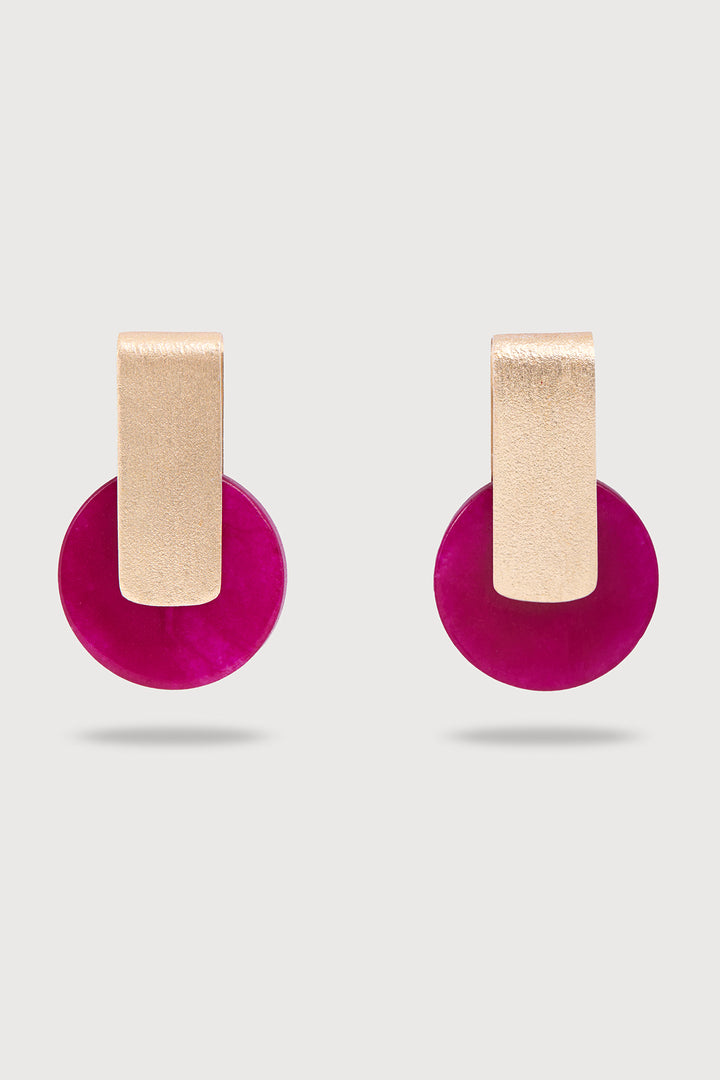 Modernist Disc Drop Earrings