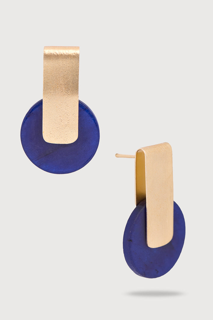 Modernist Disc Drop Earrings