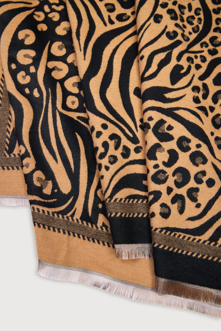 Animal Print Reversible Scarf