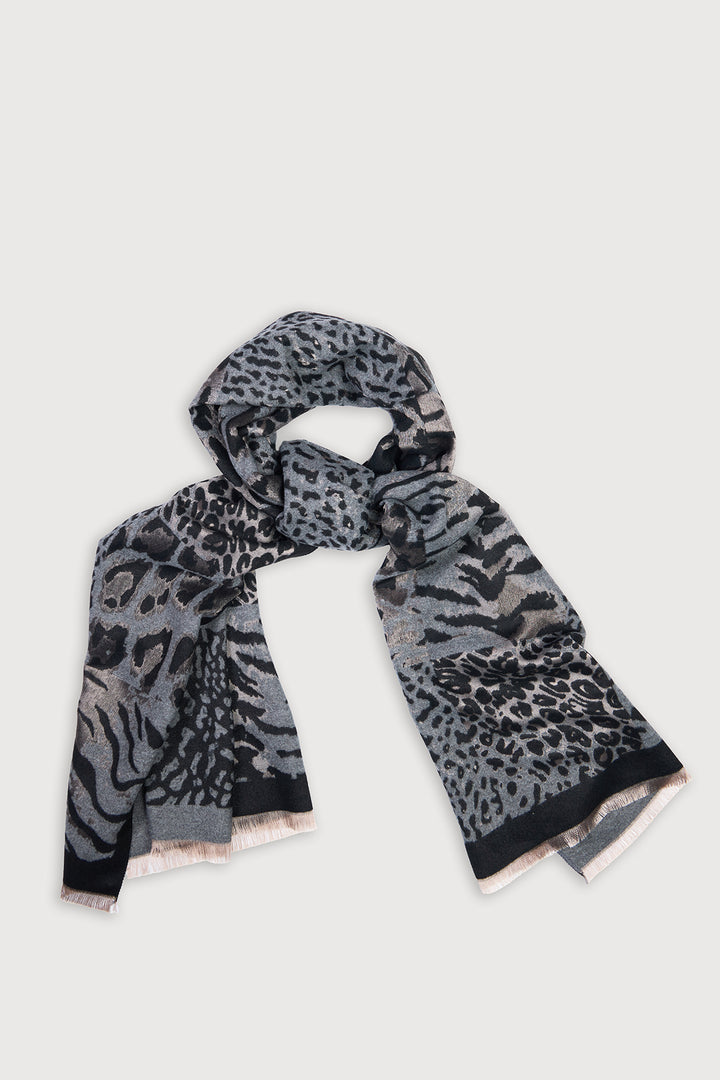 Animal Print Reversible Scarf