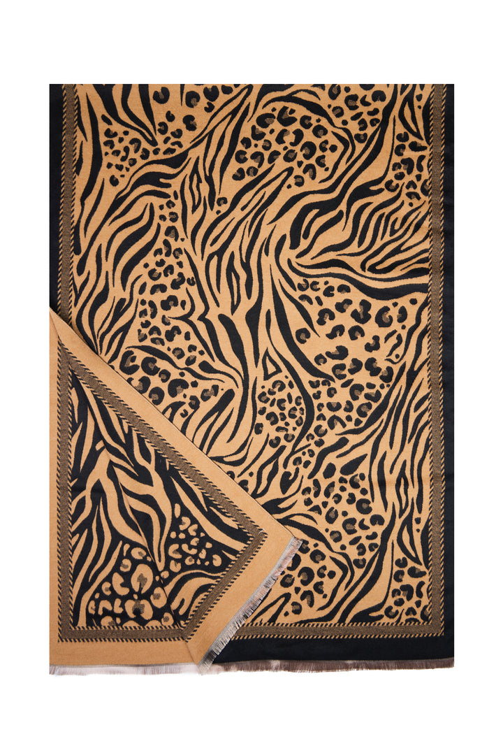 Animal Print Reversible Scarf