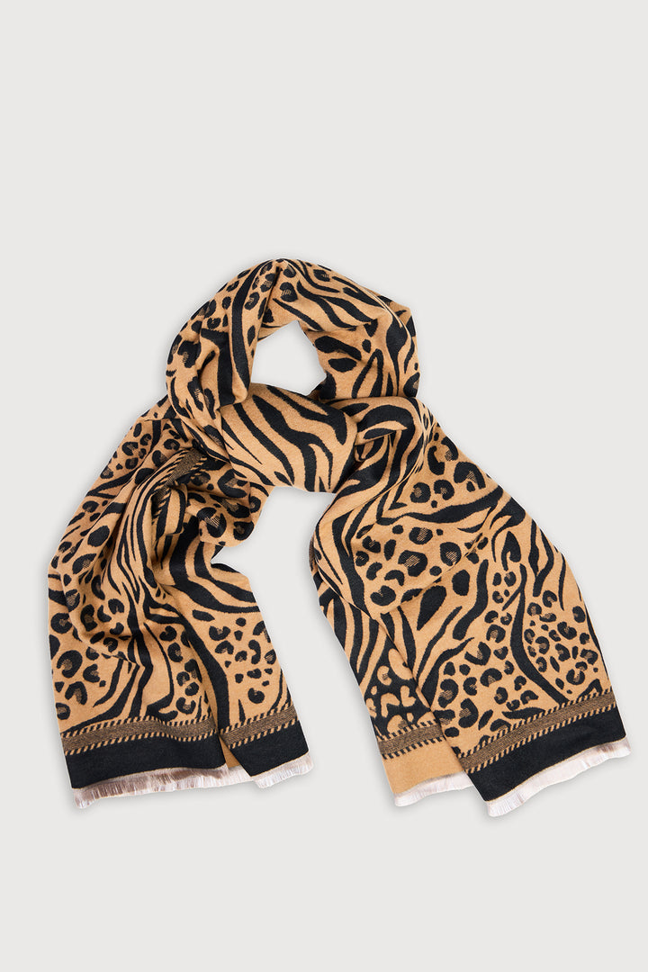 Animal Print Reversible Scarf
