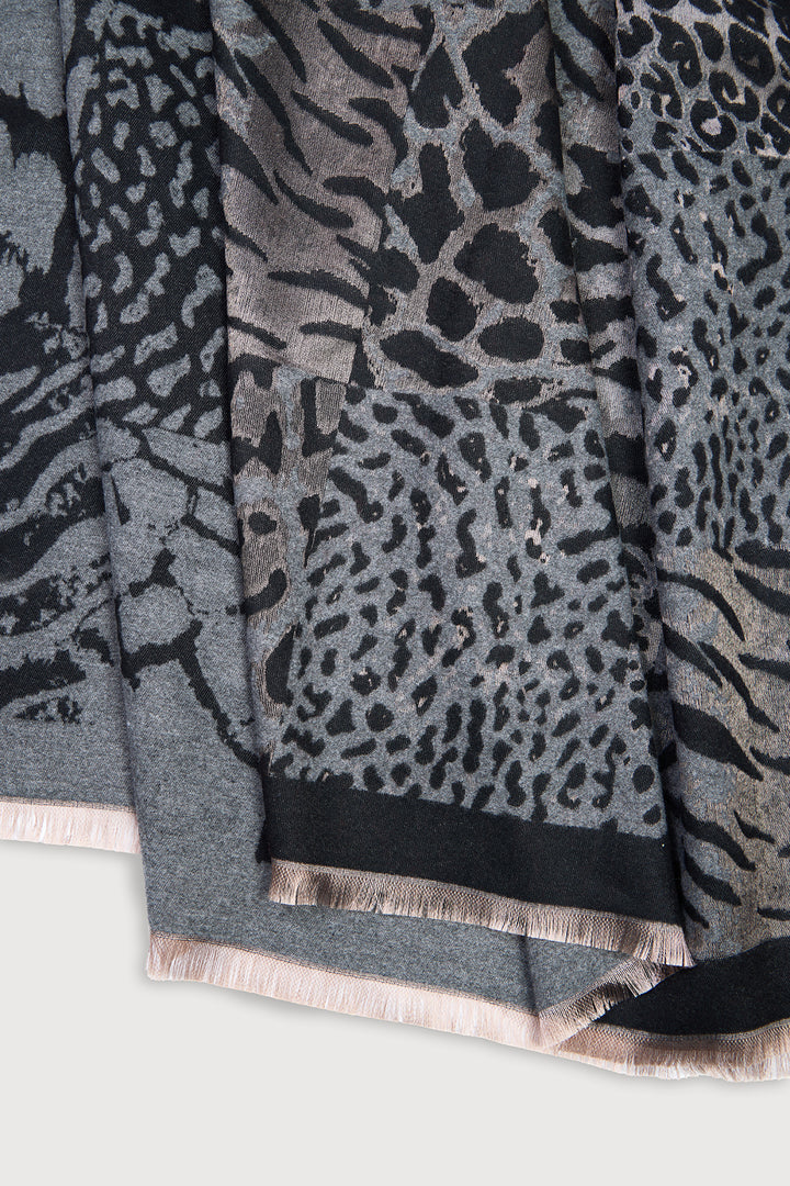 Animal Print Reversible Scarf