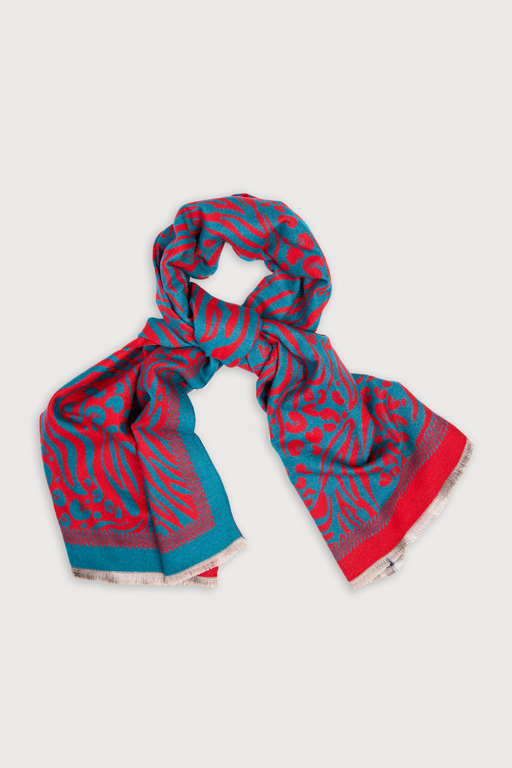 Animal Print Reversible Scarf
