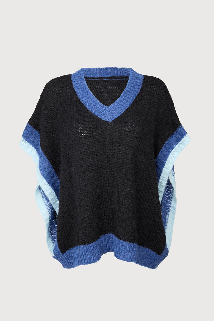 Colorblock Knit Sweater Vest