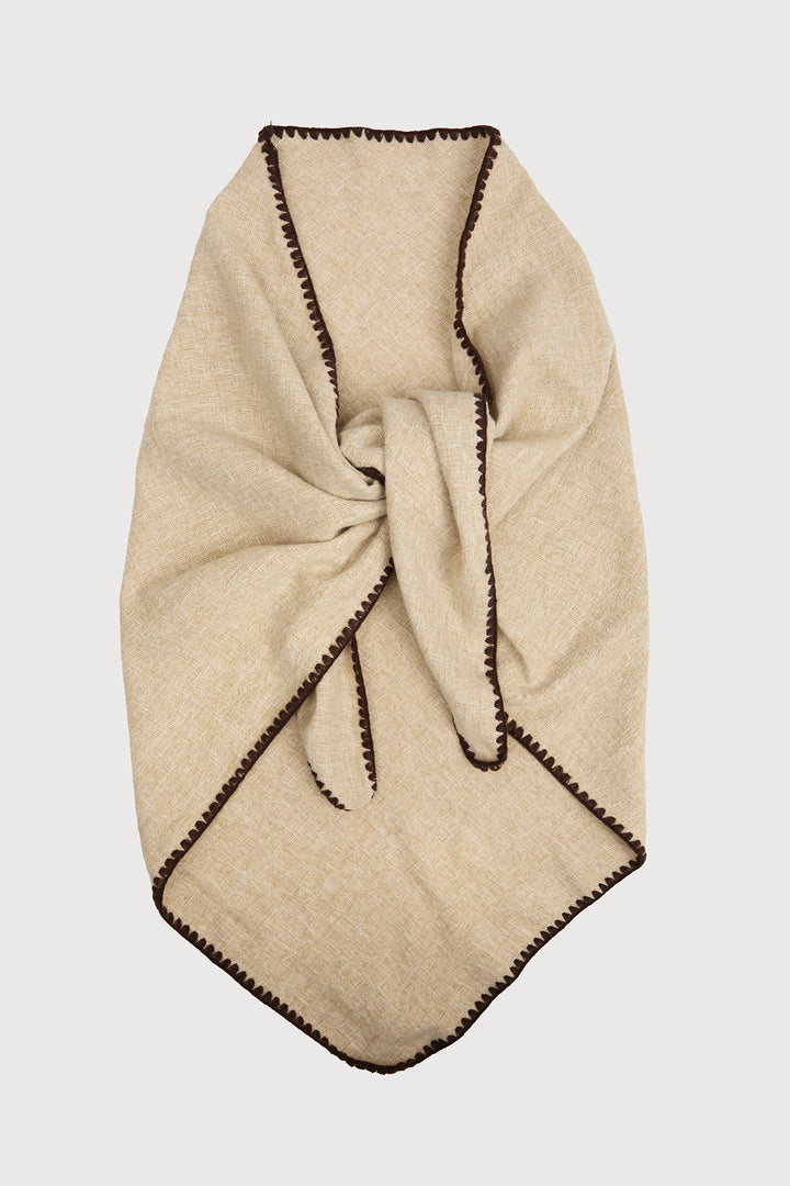 Knitted Triangle Shawl Wrap