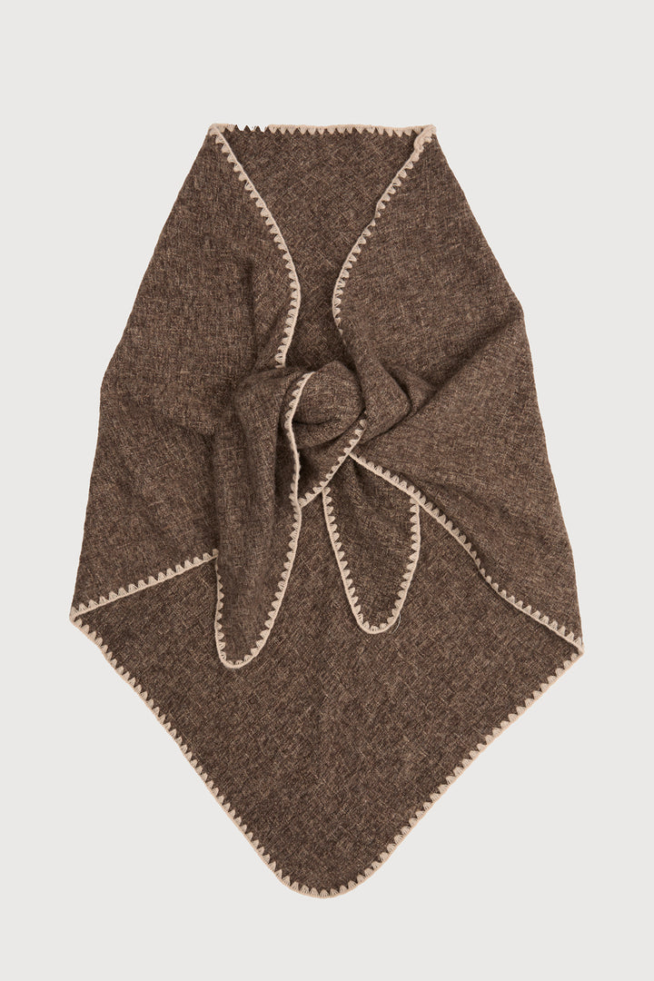 Knitted Triangle Shawl Wrap