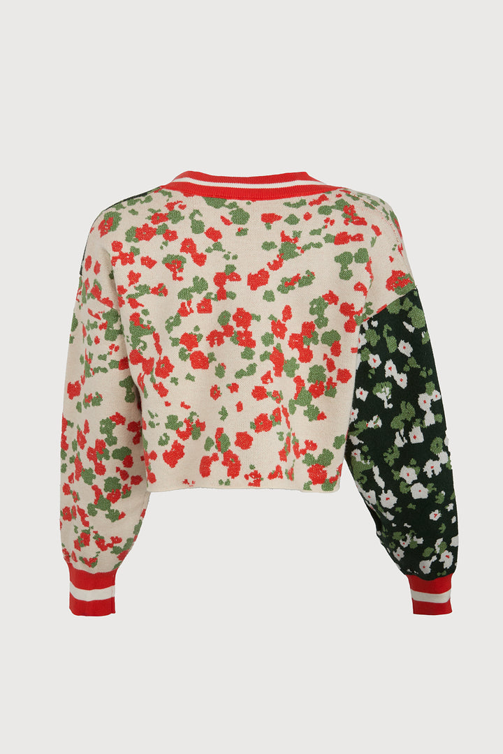 Multitone Floral Cardigan