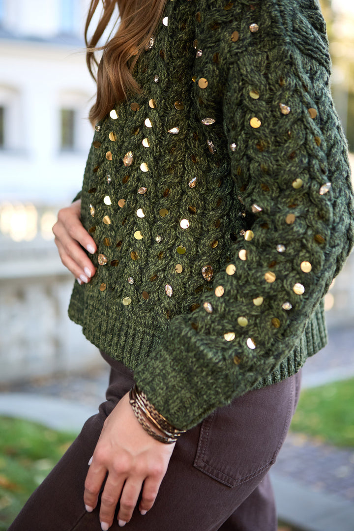 Deco Cable Knit Cardigan