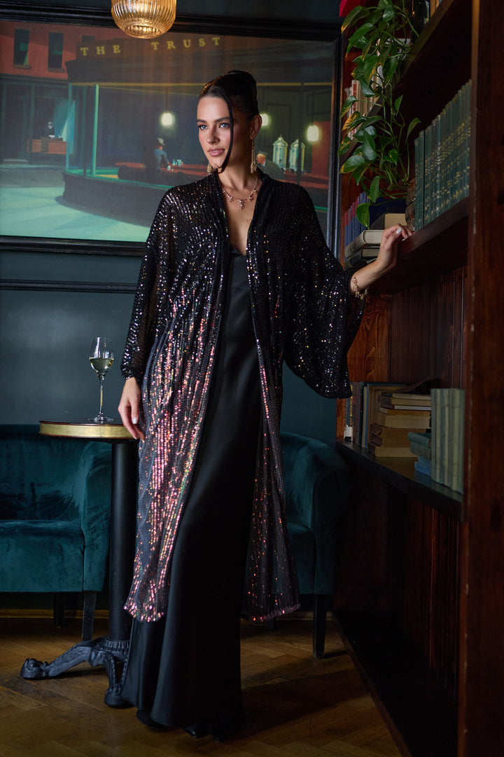 Sequin Kimono Duster Formal