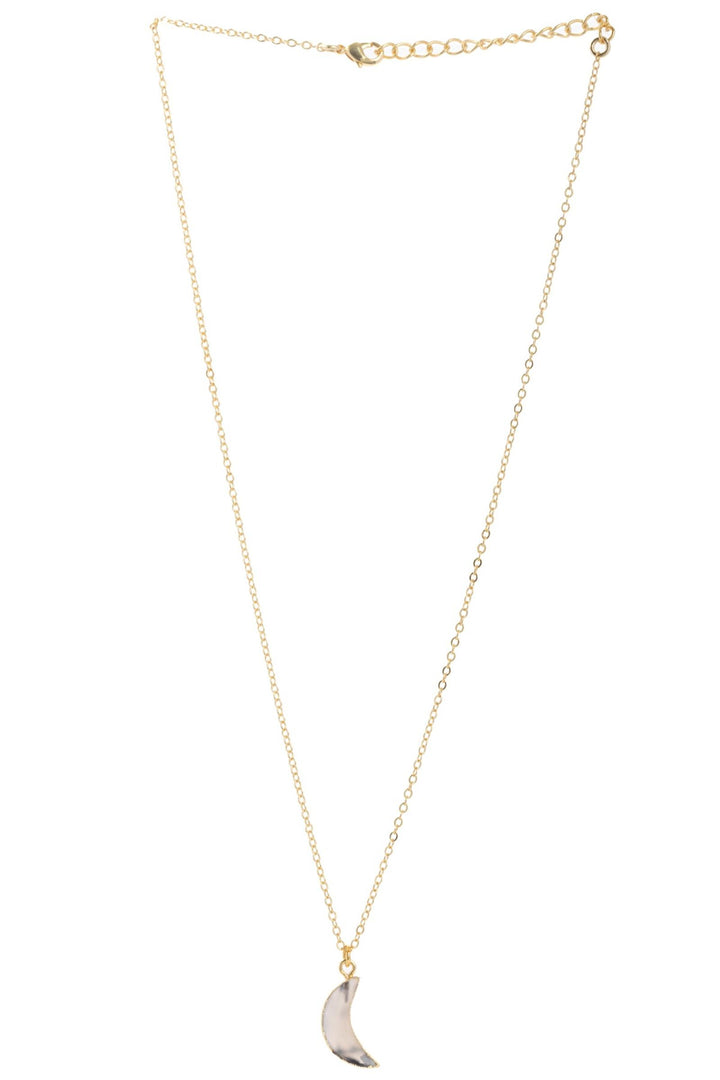 Mini Moon Gemstone Earring and Necklace Set