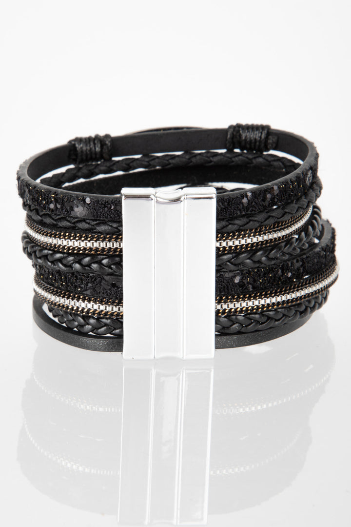 Faux Suede Sparkling Druzy Bracelet