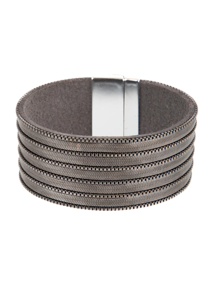 Vegan Leather Delicate Chains Bracelet