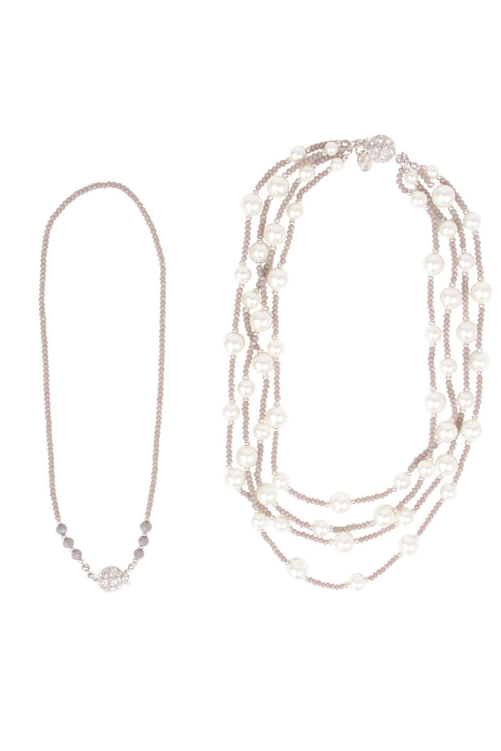 Convertible  Layer Pearl Necklace