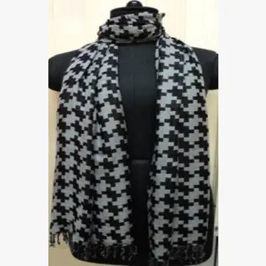 Houndstooth Print Scarf
