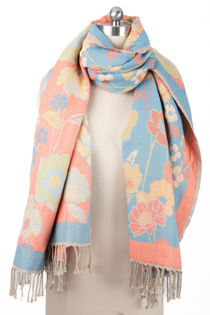 Fiore Pastel Reversible Scarf