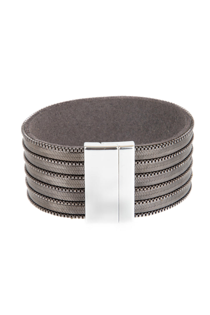 Vegan Leather Delicate Chains Bracelet