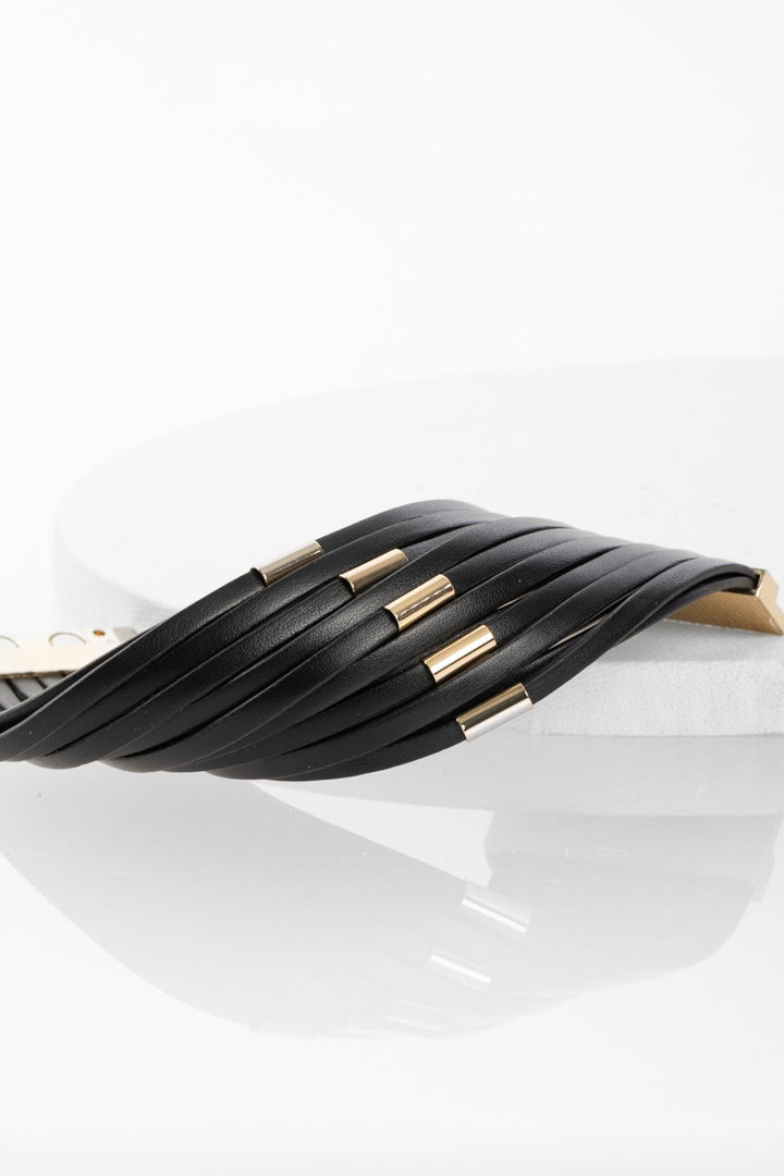 Multi-Strand Vegan Leather Bracelet