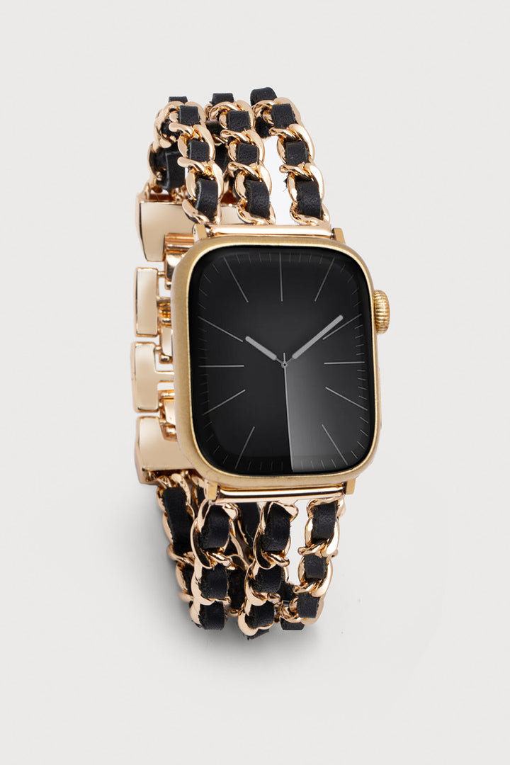 Leather Gold Chain Apple Watch Band