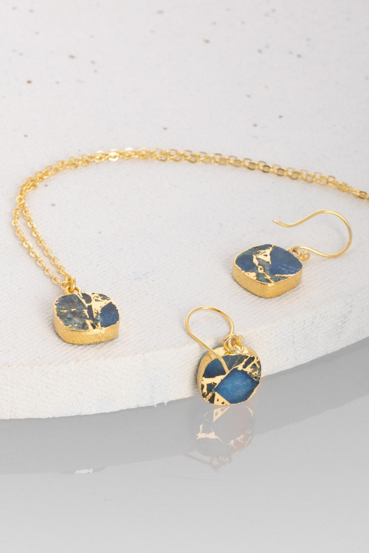 Mojave Mini Cushion Earring and Necklace Set