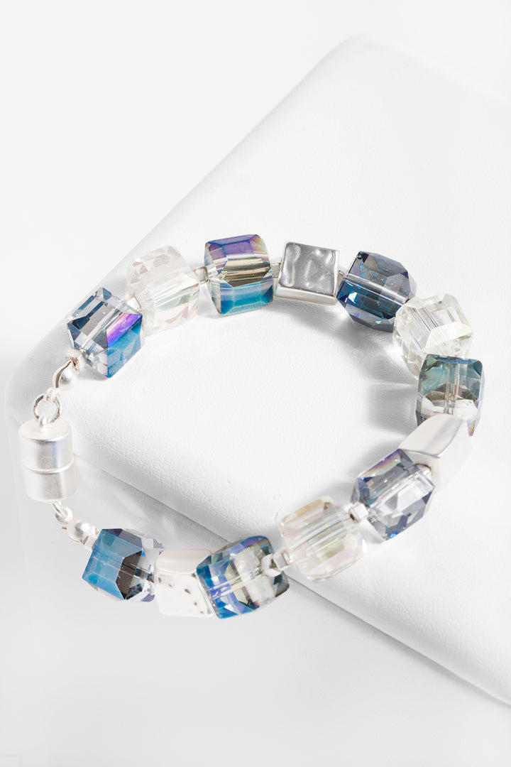 Faceted Bead and Stone Bracelet