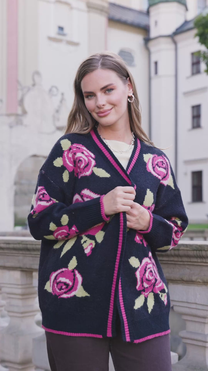 Flower Print Cardigan