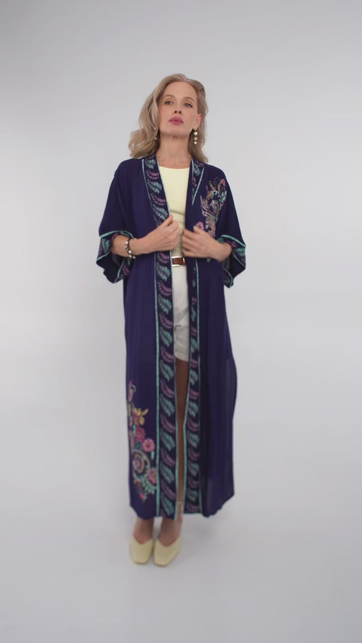 Flowy Paisley Kimono Long