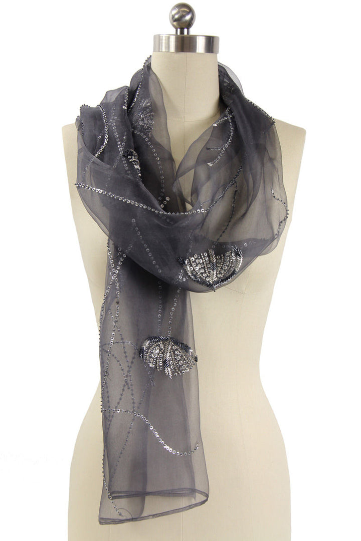 Organza Embellished Scarf