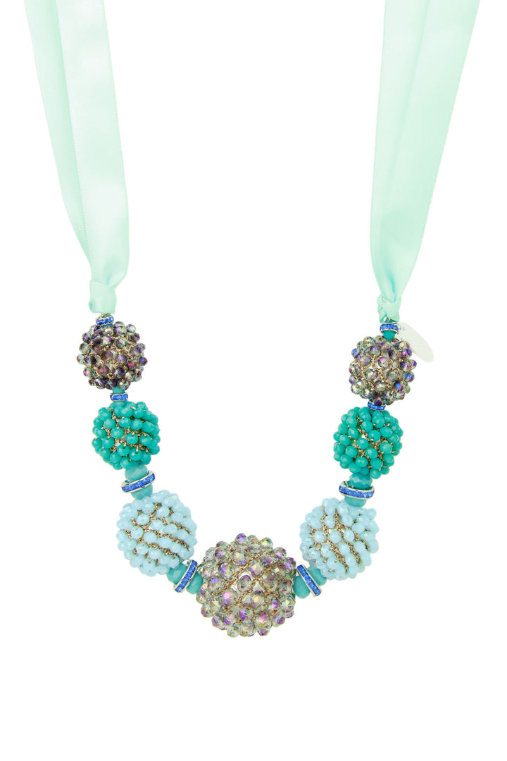 Ribbon Raspberry Collar Necklace