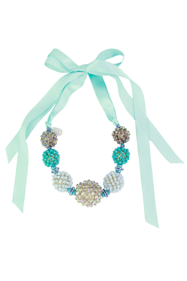 Ribbon Raspberry Collar Necklace