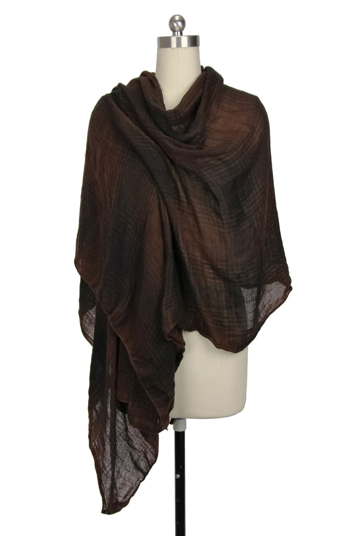 Two Toned Faded Plaid Scarf