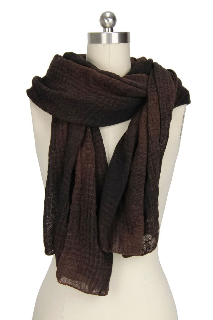 Two Toned Faded Plaid Scarf