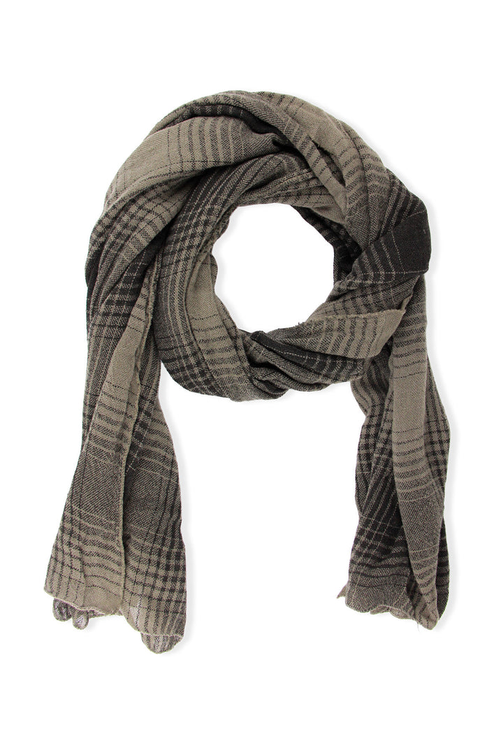 Two Toned Faded Plaid Scarf