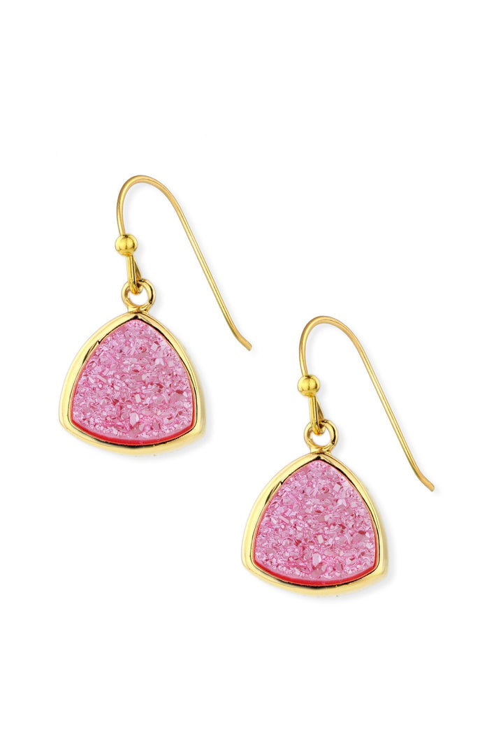 Triangle Dangle Druzy Earring