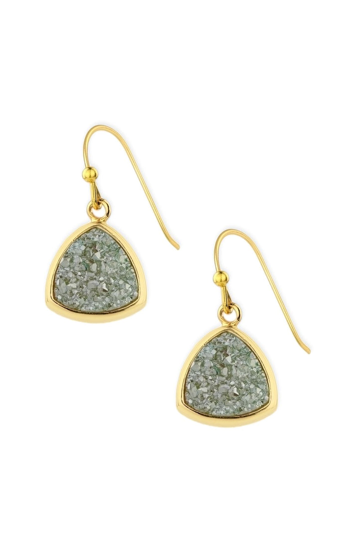 Triangle Dangle Druzy Earring