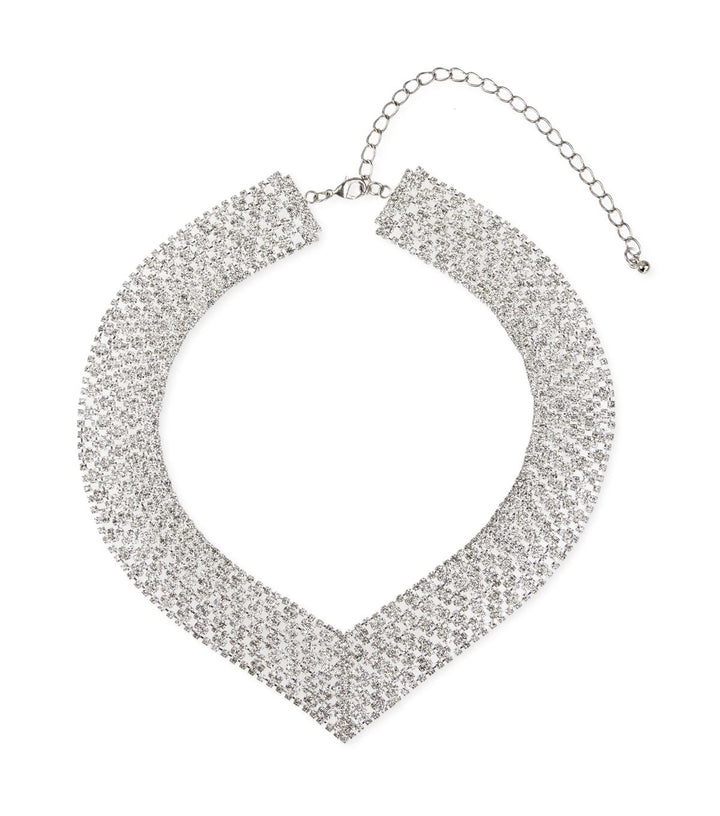 V Neck Crystal Necklace