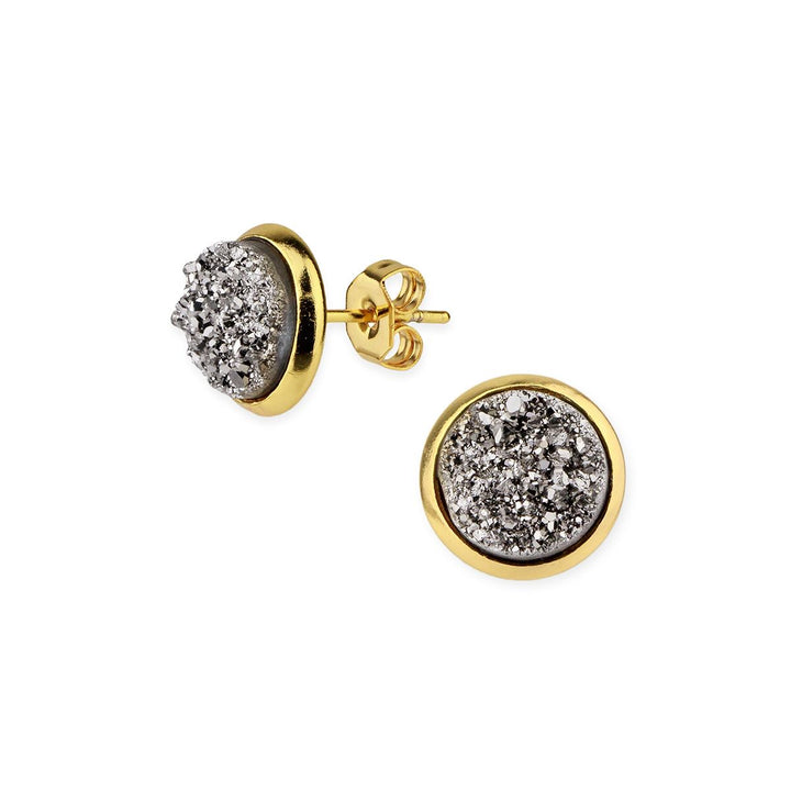Tiny Druzy Stud Earring