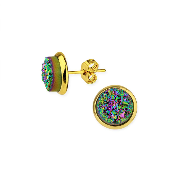 Tiny Druzy Stud Earring