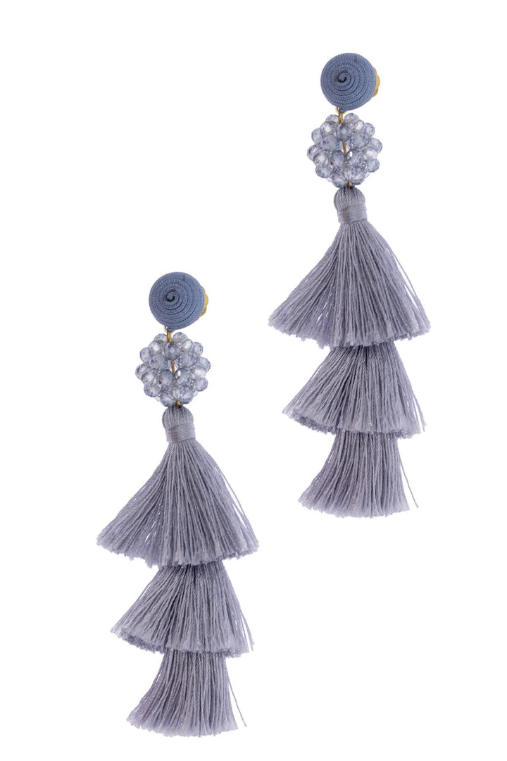 Tara Tassel Earring Blue