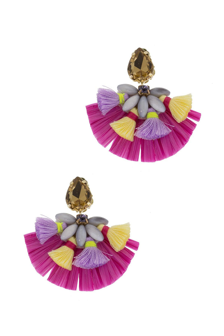 Multi Tassel Fiesta Earring